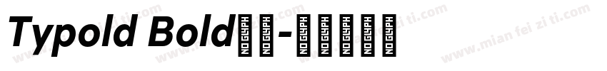 Typold Bold下载字体转换